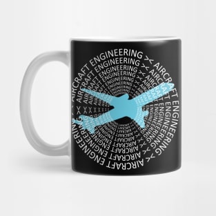 Aircraft engineering text aerospace engineer logo Mug